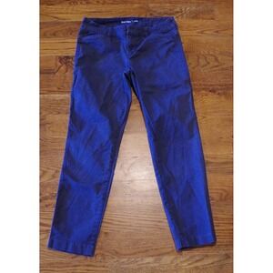 Old Navy Pixie Ankle Pants Womens 4 Navy Blue Mid Rise Stretch Chino Trousers